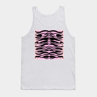 Tiger Skin Striped Pattern in Bubble Tank Top